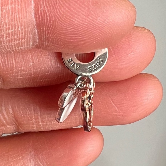 NWOT Disney Minnie Mouse Silhouette Double Dangle Charm Sterling Silver 925 - Picture 9 of 9